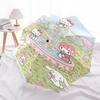 1pc Hello Kitty & Friends Automatic Opening Folding Umbrella - Portable 3-Fold Design with Iron Frame, Outdoor Rain Protection for Fans, Travelers, Ev
