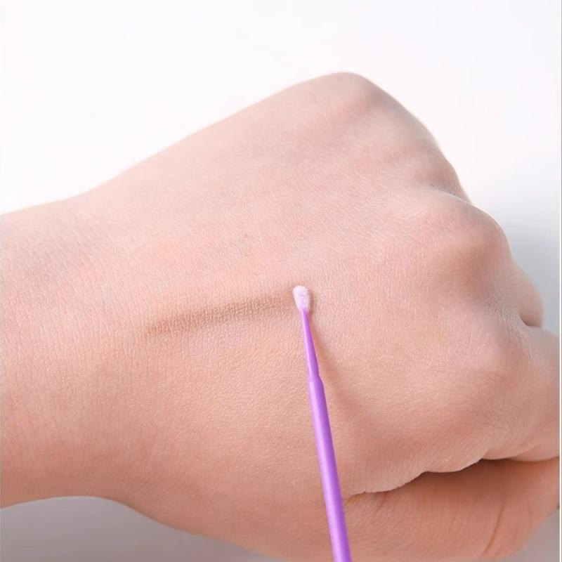 100/500 Stück Wimpernreinigungspinsel Wimpernverlängerung Mikro-Wattestäbchen Einzelne Wimpern Mikropinsel Schönheits-Make-up-Entferner Werkzeuge