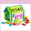 Wooden Educational Toy House With Number Shapes For Early Learning And Cognitive Development