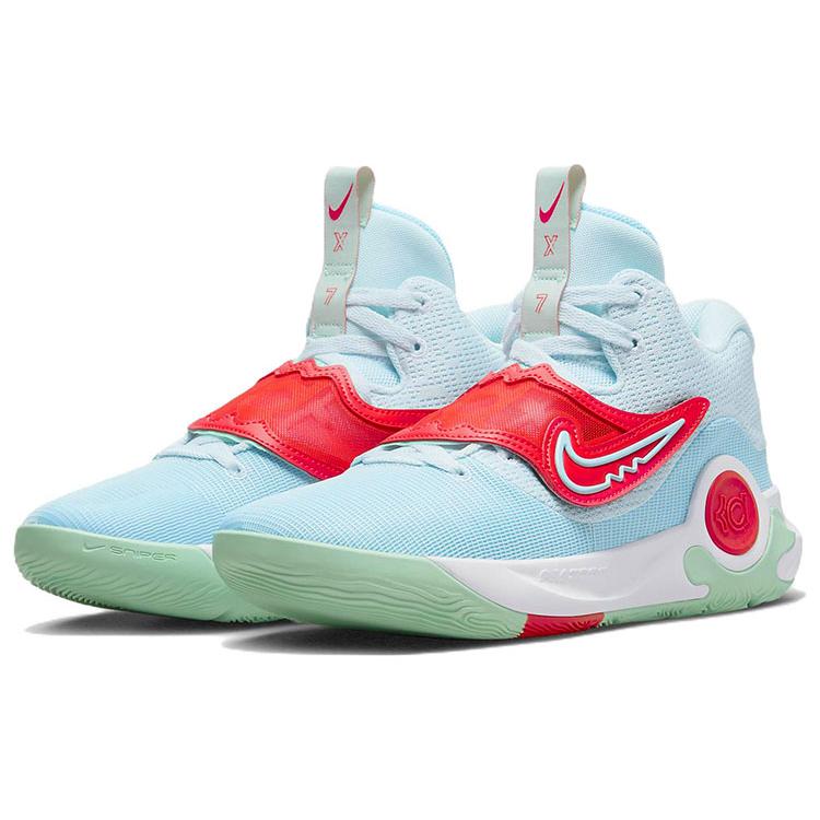 New Nike KD Trey 5 X EP 'Blue Chill Bright Crimson Mint' DJ7554-400