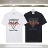 280g Double Yarn Cotton T-Shirt Couples Casablanca Castle Print Short Sleeve Round Neck Loose Fit