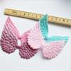 10PCS Glitter Fabric Cute Angel Wings Artificial Leather Appliques DIY Hair Accessories Decor Craft Gift for Anniversary