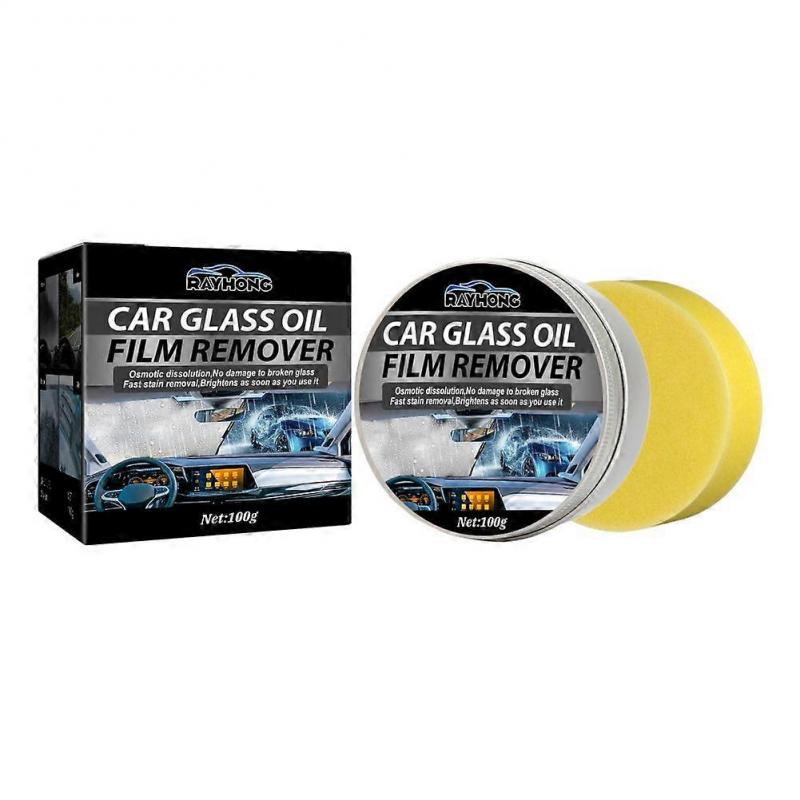 Car Glass Oil Film Removal Cream Car Windscreen Cleaner Anti-rain Anti-fog Oil Cleaning