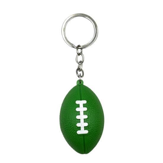 Mini Keychain Pendant Simulation Realistic Rugby Decor Decorative Anti-fall Ornamental Rugby Key Ring