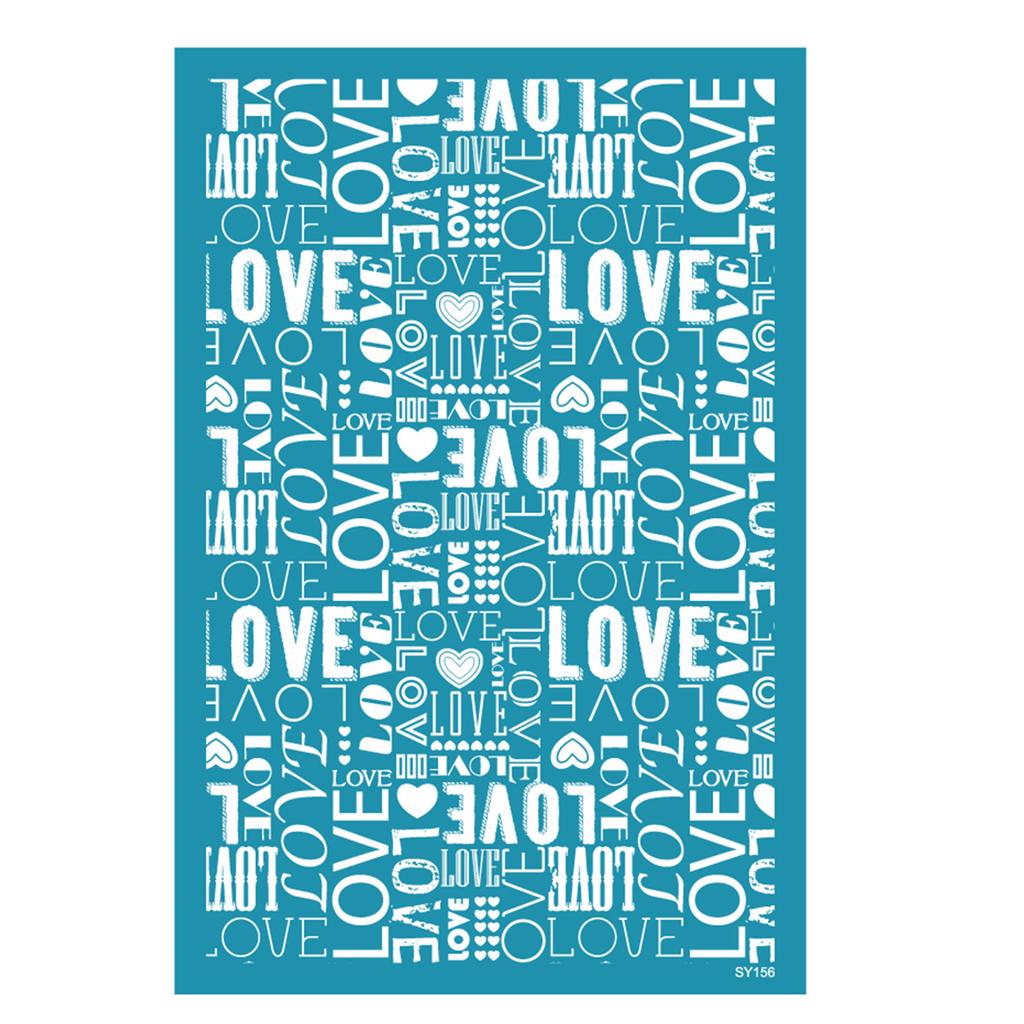 Siebdruckschablonen für Ton Valentinstag Herz Siebdruck für DIY Druck auf Ton und Ohrringschmuck Ton