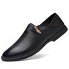 2025 British Style Men's Genuine Leather Loafers Retro Brown Men's Banquet Dress Shoes Lightweight Driving Shoes Anti Slip