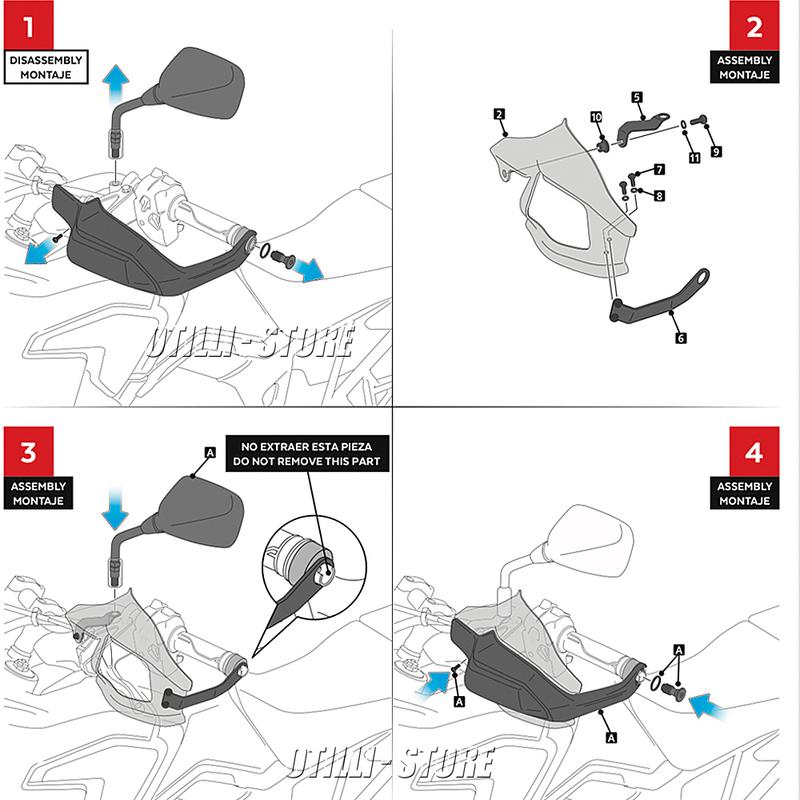 2016-2020 Hand Shield Protector Windshield Hand Guard Extension For HONDA XADV X-ADV 750 CRF1000L CRF 1000 L Africa Twin