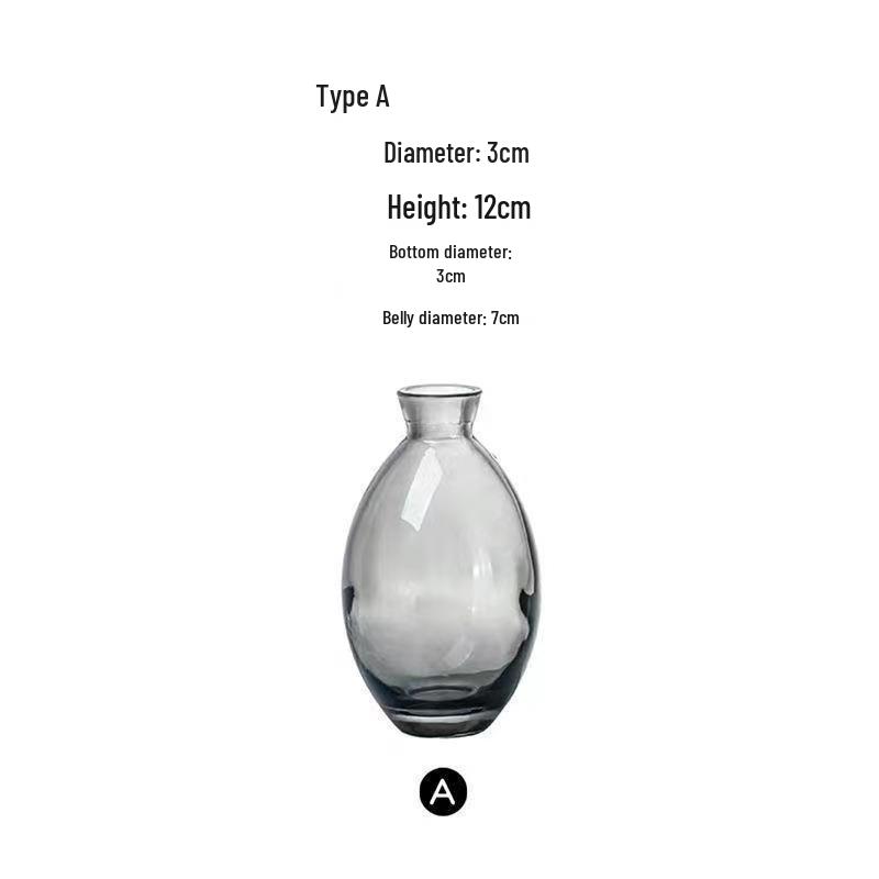 Elegant Transparent Mini Vase Set for Fresh Flowers, Craft Ornaments for Living Room Décor