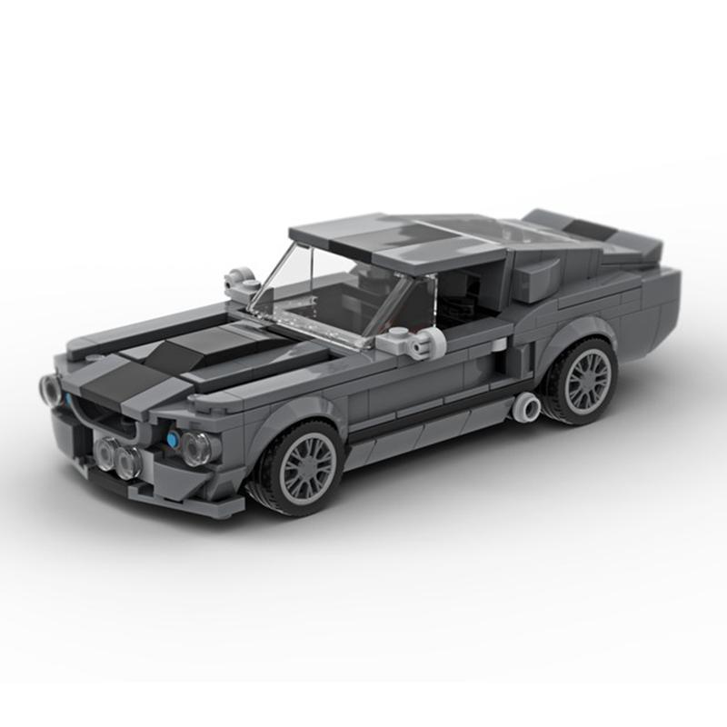 382PCS New MOC Car Model City Highway Mustang Shelby GT500 Children's Educational Building Blocks Gift