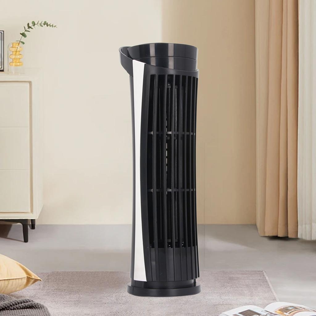 Tower Fan 90 Degree Oscillating Fan with 2 Speeds Light Standing Bladeless Fan 34dB Quiet USB 2.0 for Indoors Bedroom