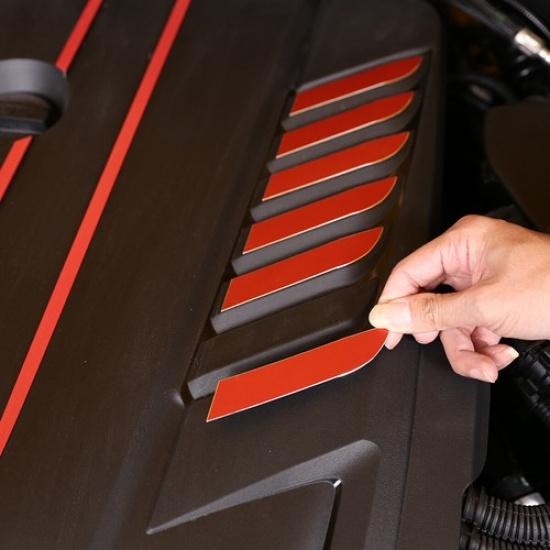 Red Alloy Car Engine Cover Side Trim Decorative Patch For Toyot-a Supra -22