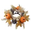 Thanksgiving Wreath Halloween Dark-Style Candle Wreath Candle Holder Wreath Halloween Decorations Table Top Decorations