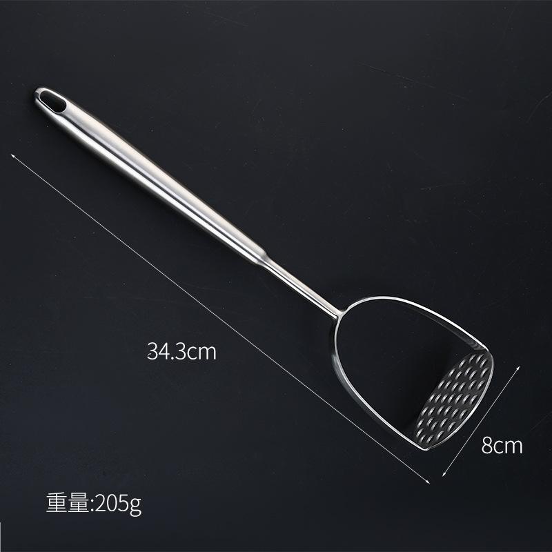 Stainless Steel Potato Masher & Ricer - Animal Jacquard Handle | Baby Food Tool