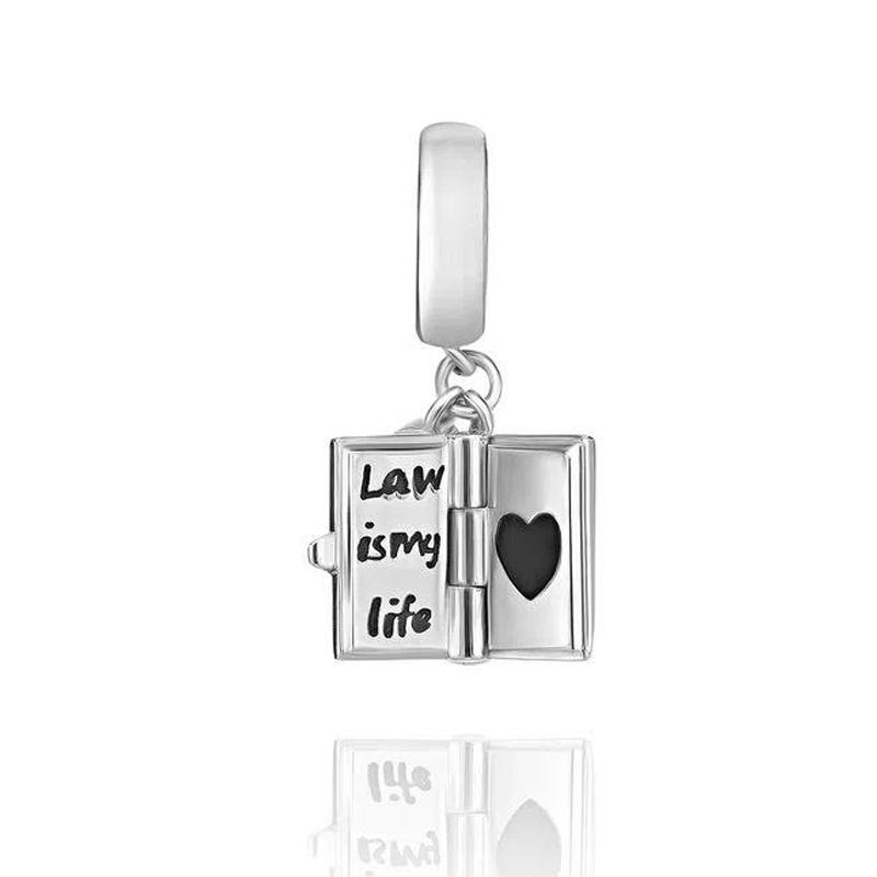 New Copper Reading Book Teacher Graduation Charm Beads Fit Original Pendant Bracelet Diy Fashion Woman Jewelry