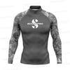 SCUBAPRO Uomo UPF 50 Manica Lunga Rash Guard Maglietta da Nuoto Surf Subacquea Estate Spiaggia Sport Acquatici