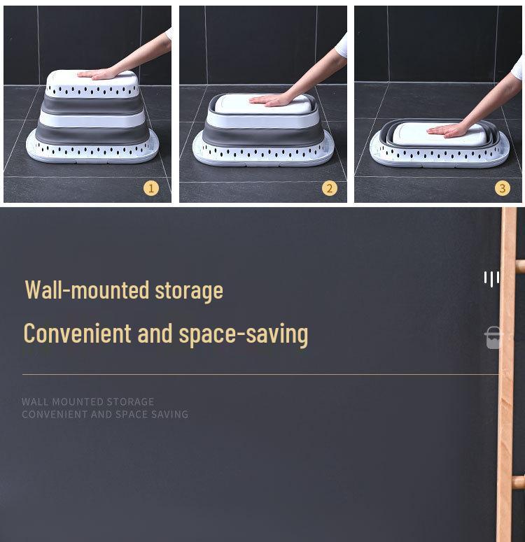 Portable Folding Laundry Basket - Large Capacity and Durable Design for Versatile Storage