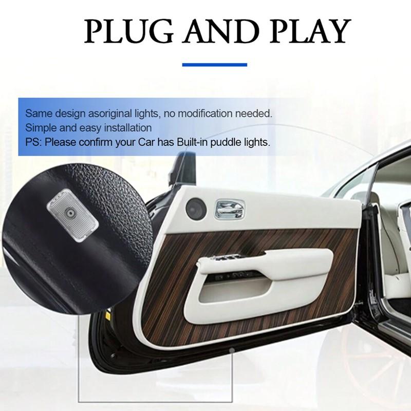 2Pcs LED Car Door Welcome Lights Projector Courtesy Lamp Styling Accessories For BRZ 2012 - 2015 2016 2017 2021 2022 2023 2024