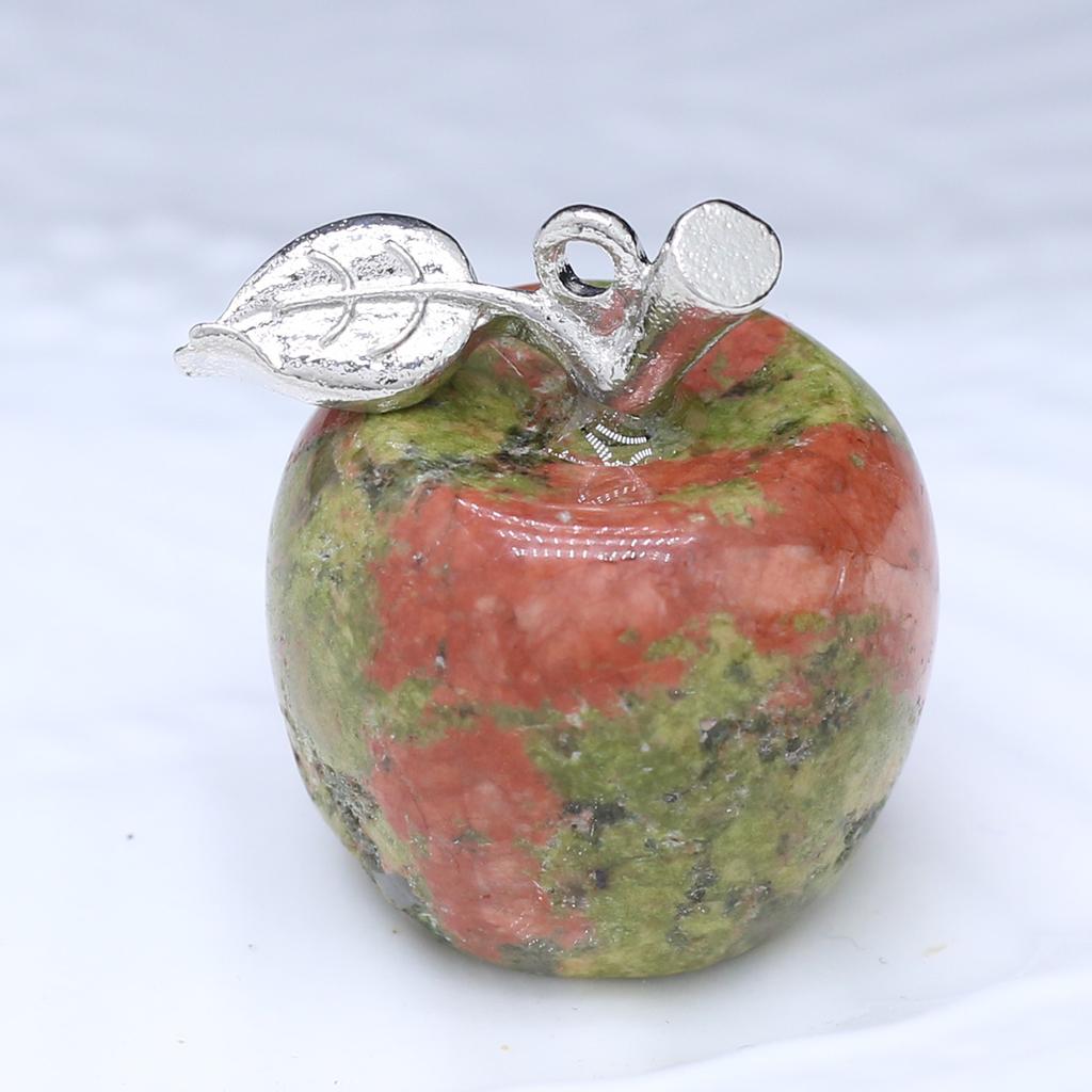 1Pcs Lot Natural Stone Pendant Apple Shape Crystal Rose Quartz Amethyst Agate Opal Charms for Jewelry Making DIY Necklace Accessories 30 Mm