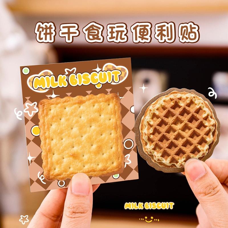 Simulated Food and Toy Office School Supplies Sticky Notes for Students Creative Message Tearable Special Shaped Biscuits Gift