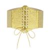 Glitter Belt Wide Elastic Elastic Waist Decoration With Dress Shirt Outer Strap Waist Seal Silver