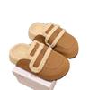 Retro bag head fluffy slippers winter new outer wear thick bottom Birkenstock half slippers velvet