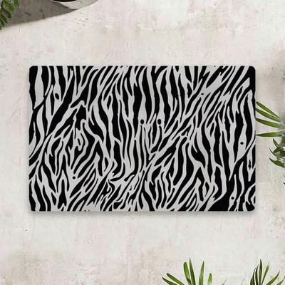 Wagonic Zebra Pattern Impresso Digital 50 X 70 Cm. Tapete de porta decorativo multiuso para interior e exterior