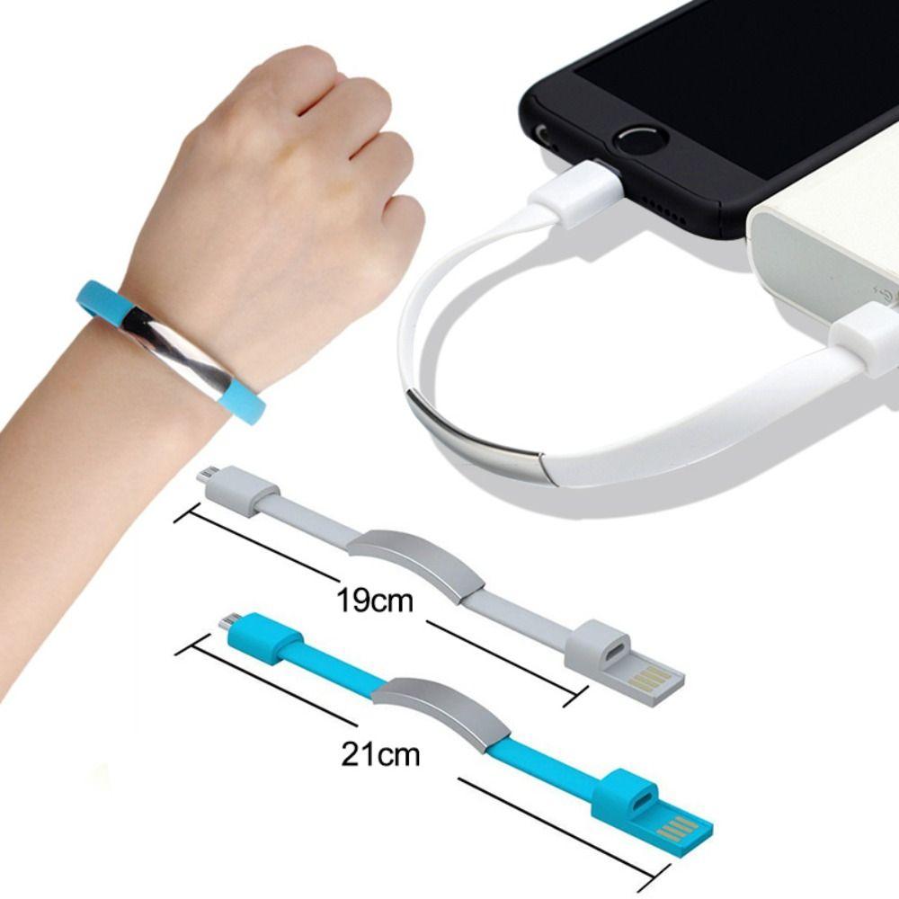 Data Charging Cord Fast Charger Cable Bracelet Wristband Mobile Phone Data Line Bracelet Cable
