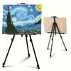 Adjustable Height Tripod Easel - Portable, Retractable with Foldable Tripod and Carrying Bag, Sturdy Base for Outdoor Sketching,