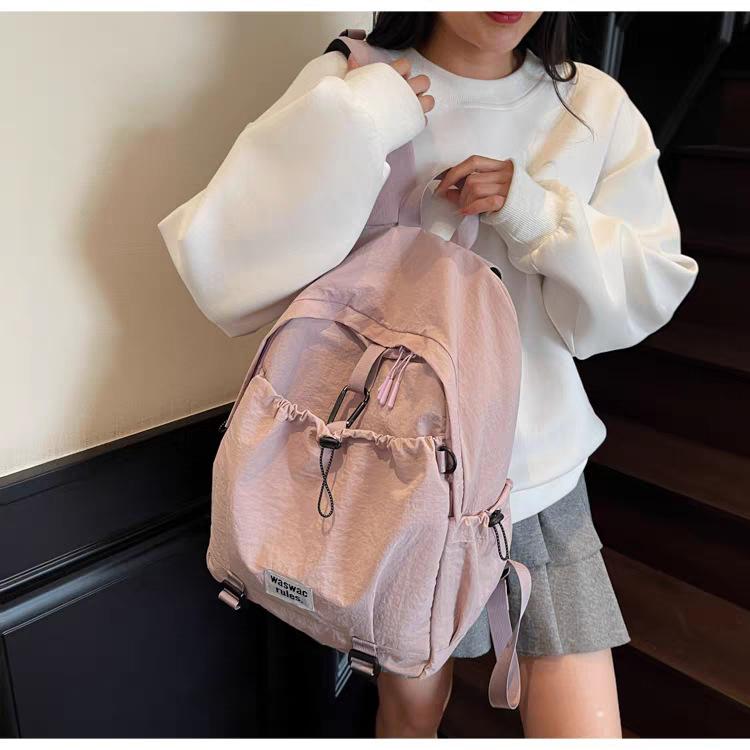 

High School Students College Schoolbag Women s Casual Nylon Backpack Large-capacity All-matching Commuter Travel Bag 30x14x41