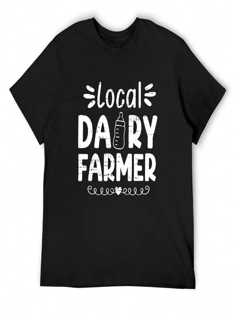 Funny Breastfeeding Tshirt Nursing Mom Local Dairy Farmer Mother's Day T-Shirt Customs Designer T Shirt Men