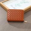 Woven Women'S Wallet Short And Simple Card Bag Zipper Coin Purse