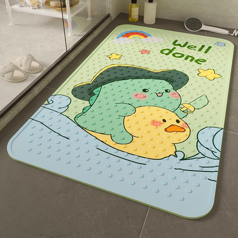 Child's Non-Slip Waterproof Bathroom Mat - Anti-Fall Shower & Toilet Floor Pad