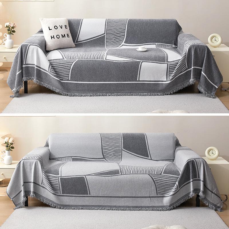 

Новое простое полотенце для дивана, устойчивое к царапинам от кошек, Новое двустороннее шениловое покрывало для дивана, Полотенце для гостиной, Двустороннее, Пригодное для использования, Пылезащитная ткань для полного покрытия дивана 180*130cm