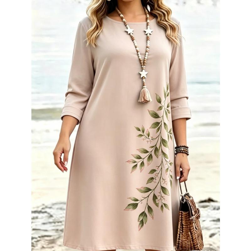 Autumn and winter women's long-sleeved casual dress