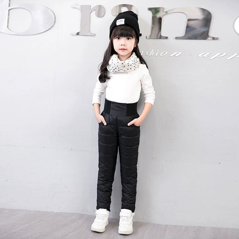 Children's Pants Autumn and Winter Children's Down Cotton Pants Baby Boys and Girls Wear High-waisted Warm Cotton Pants