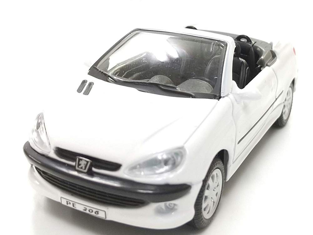 

model minicar 206CC open HONGWELL/Cararama 1/43 die-cast Peugeot top/white