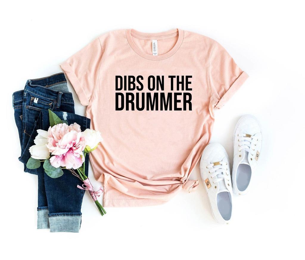 Drummer girlfriend shirt dibs on the drummer gift band shirts drummer music shirts drummer gifts for drummer musician gifts gg