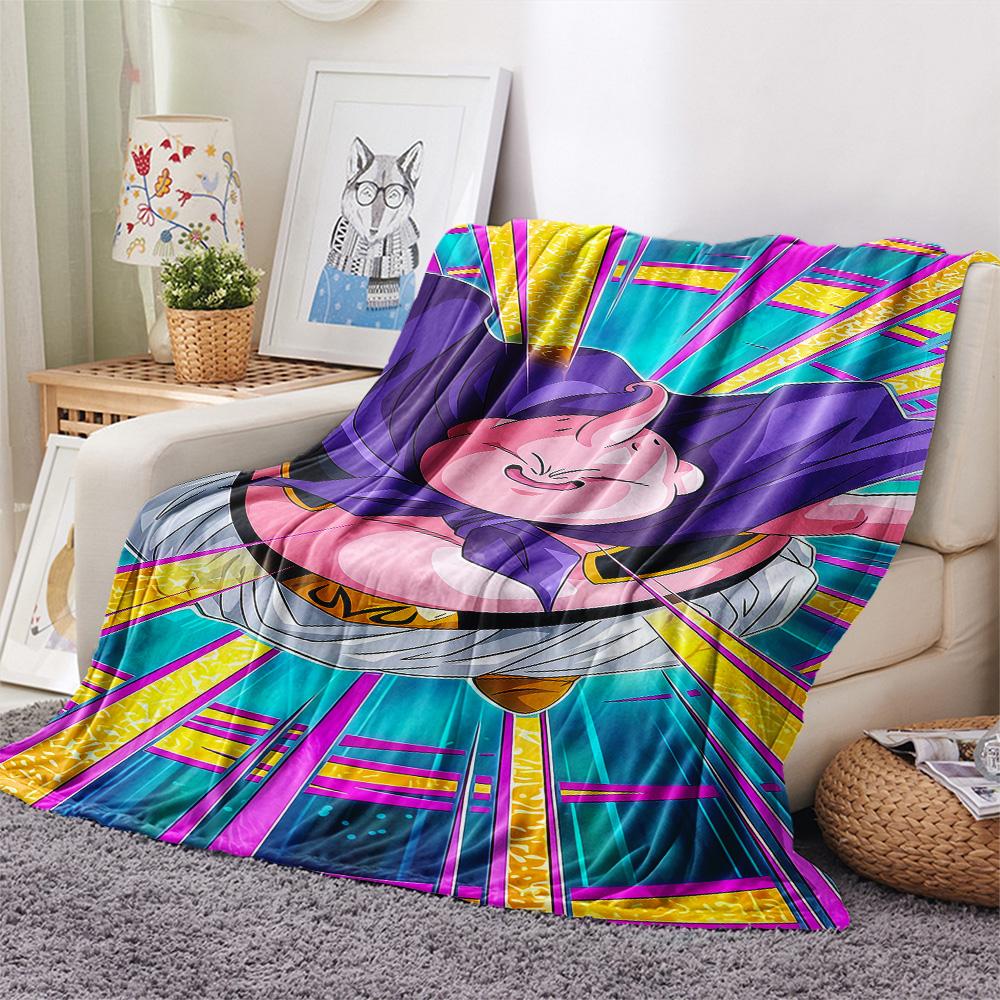 1PC Krillin Patterned Flannel Blanket Suitable For All Seasons For Home Decor Warmth And Comfort Gifts Holiday Present