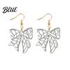 Women Earrings 1 Pair Sports Ball Bow Hook 2D Acrylic
