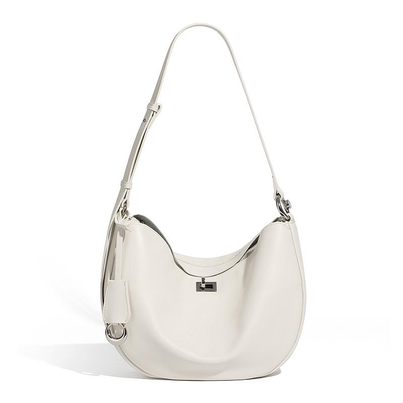 Leather Crescent-shaped Bag for Fashionable and Casual Women Single-shoulder Dumpling Bag for Underarm Women