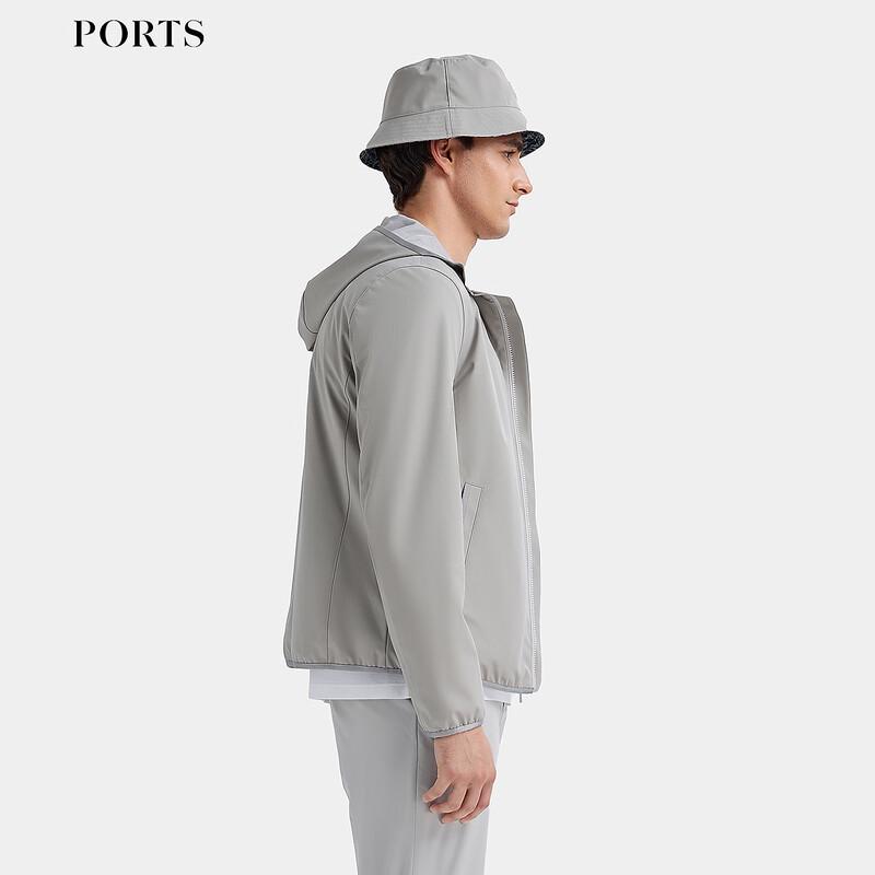 PORTS Men's Two-Way Stretch Hooded Quilted Jacket
