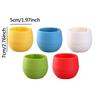 5PCS Mini Flower Pots Candy Colour Round Plastic Plant Pot with Drainage Holes Succulents Pot Garden Home Office Decoration ZYF