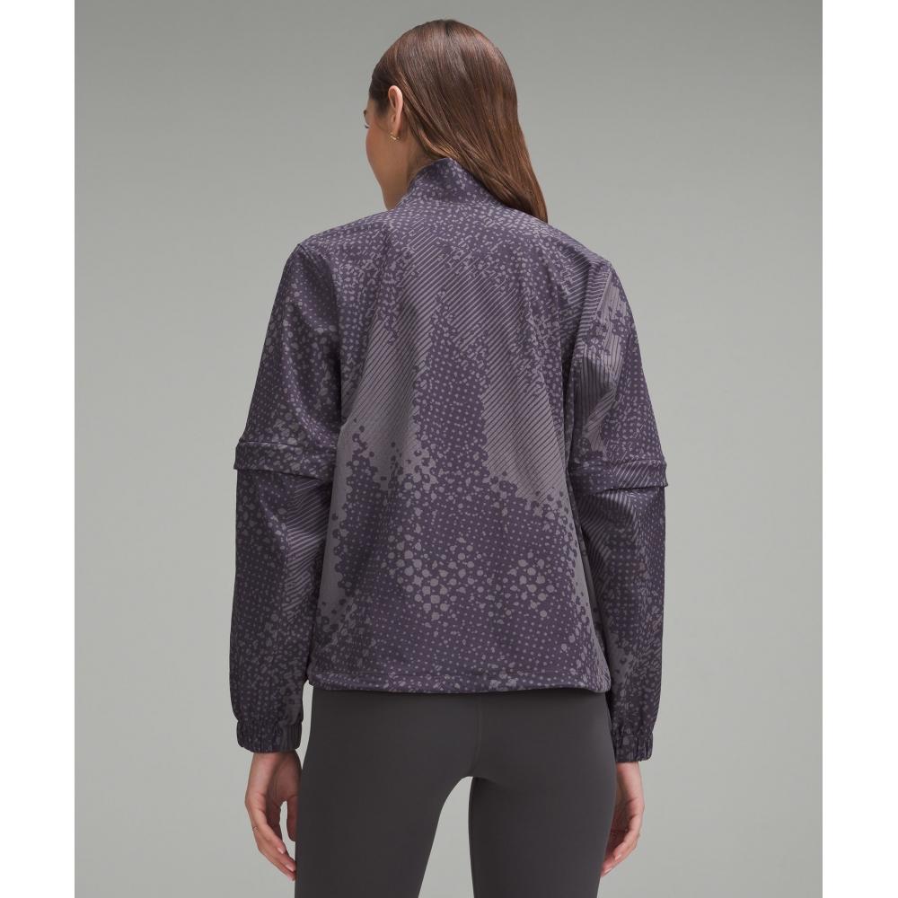 Lululemon Convertible Jacket Dotted Spark Print Dark Carbon Atmospheric Purple