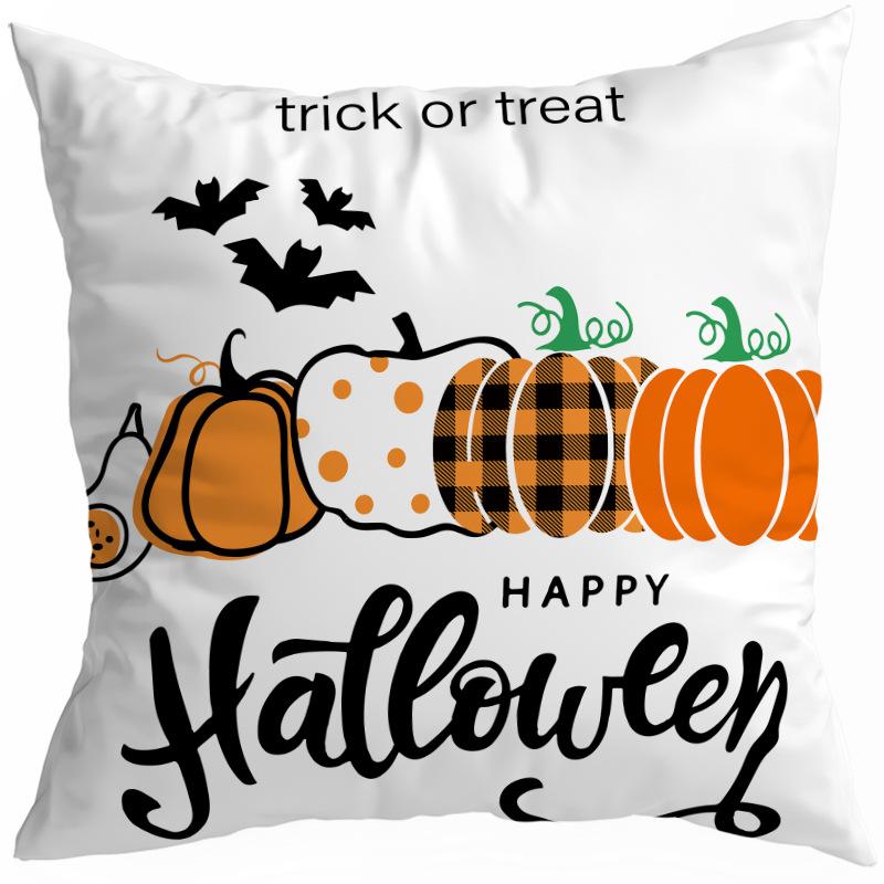 Halloween Horror Pumpkin Witch Moon Decorative Pattern Pillow Cover Bedroom, Living Room, Sofa, Cinema, Car Throw Pillow Cover