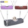 Hamster Hammock Ferret Hide Tunnel Warm Rat Hammock for Rodents Rats Accessories Rodent Hammock for Rat XCW05