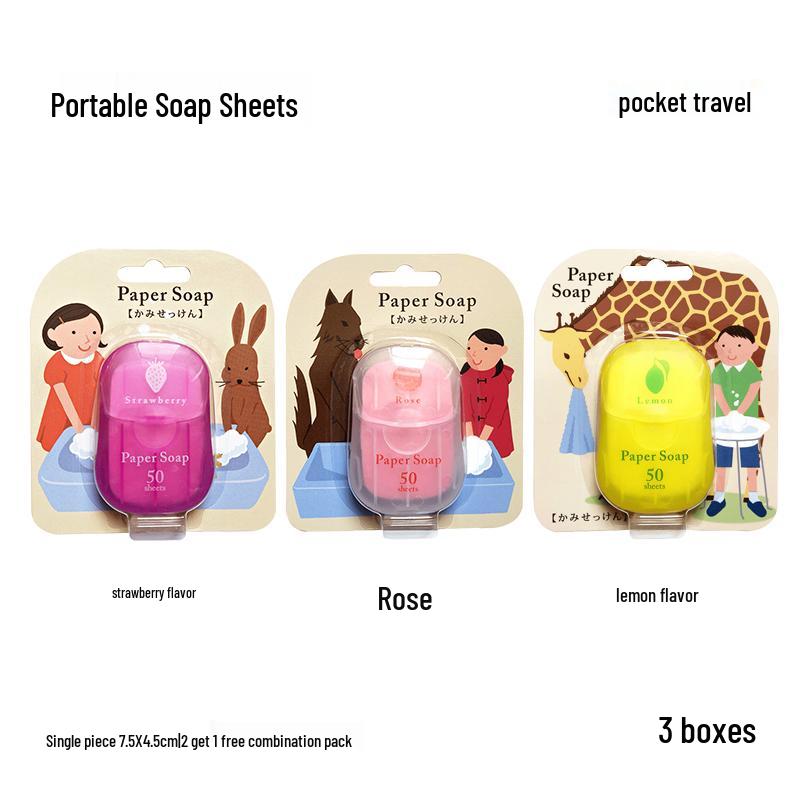 Portable Antibacterial Soap Sheets for Travel and School