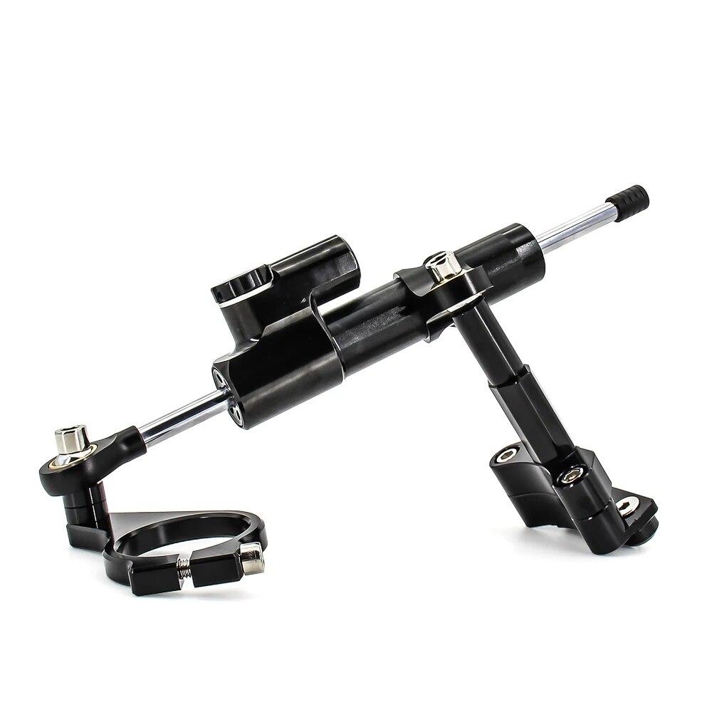 

Для HONDA CBR650F CBR 650F CBR650 F 2014 2015 2016 2017 2018 Мотоцикл Регулируемый рулевой демпфер с ЧПУ Крепление стабилизатора Black set