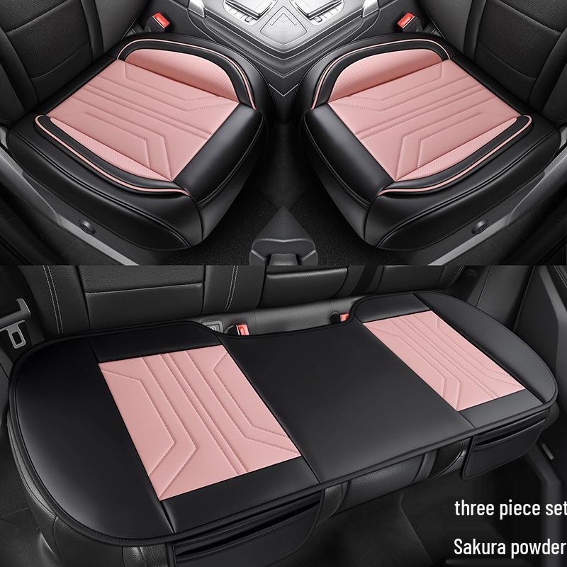 Universal All-Season Leather Car Seat Cushion for SUVs, Off-Road, Sedans, and Trucks