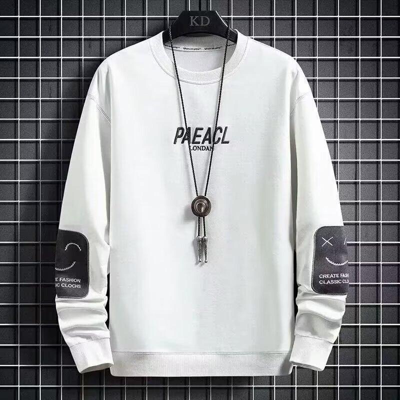 Men'S Long-Sleeved T-Shirt Spring And Autumn Tide Brand Trend Loose Hong Kong Style Sweater Men'S Bottoming Shirt Wear-Resistant Clothes