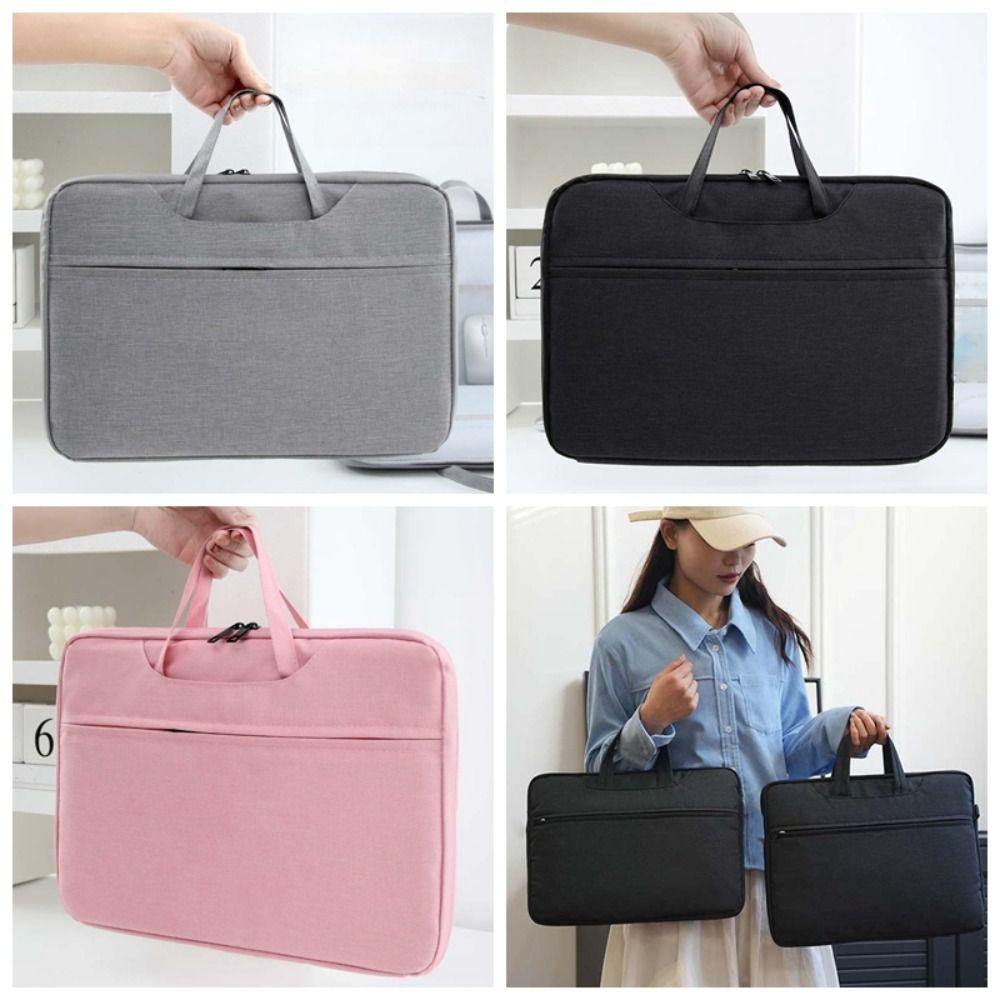Oxford Cloth Laptop Handbag 13.3 Inch/15.6 Inch Large Capacity Computer Storage Bag Scratch Prevention Polyester